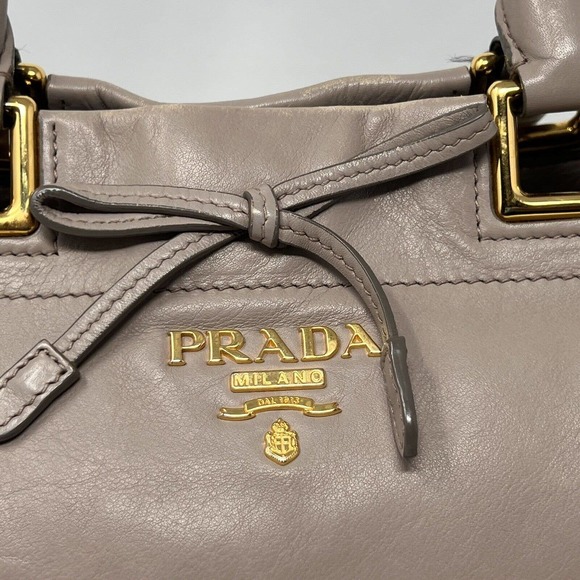 Authentic Prada Hand Bag Satchel Calf Leather 2237218 - Picture 7 of 16